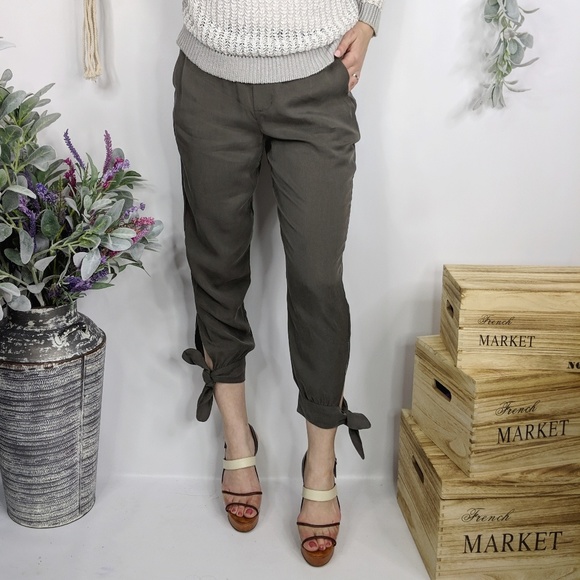 amadi Pants - AMADI Tori pants tie ankle joggers tencel NWOT 873